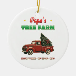 Papa's Boomgaard Retro Kersttruck Ornament