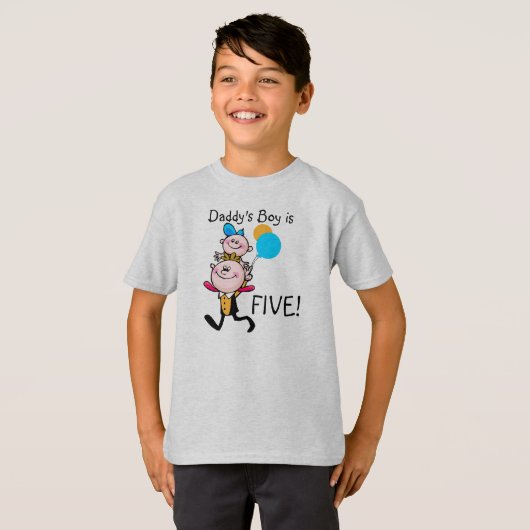 Papa's Boy Birthday T-shirt (Voorkant volledig)