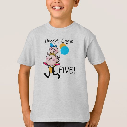 Papa's Boy  Birthday T-shirt (Voorkant)
