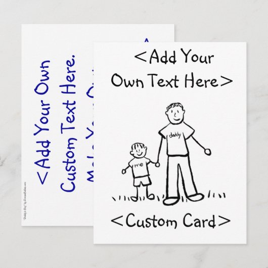 Papa's Boy Briefkaart (Voorkant / Achterkant)