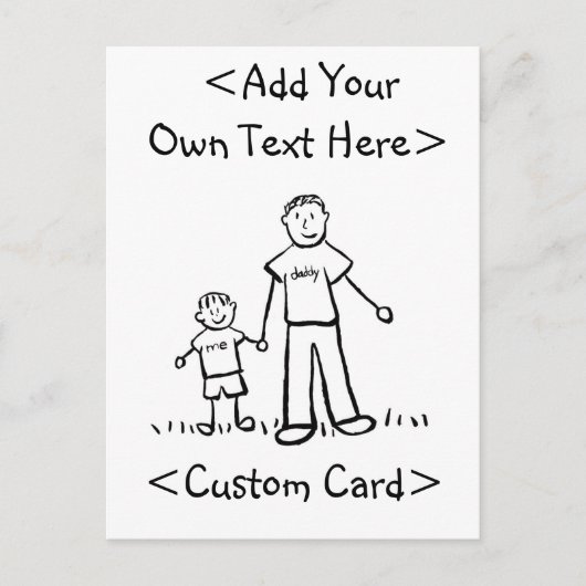 Papa's Boy Briefkaart (Voorkant)