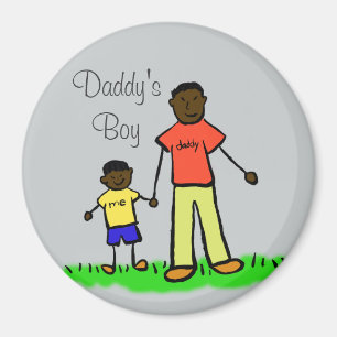 Papa's Boy Custom Family Character Art Magnets Magneet