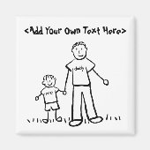 Papa's Boy Custom Family Magnet (Voorkant)