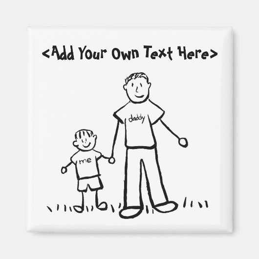 Papa's Boy Custom Family Magnet (Voorkant)