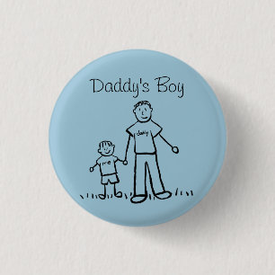 Papa's Boy Family Art Custom Pendant Buttonnen Ronde Button 3,2 Cm