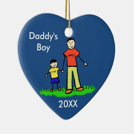Papa's Boy Family Character Custom Photo Ornament (Rechts)