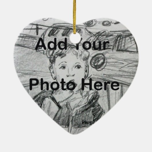 Papa's Boy Family Character Custom Photo Ornament (Achterkant)