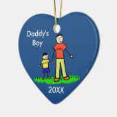 Papa's Boy Family Character Custom Photo Ornament (Links)