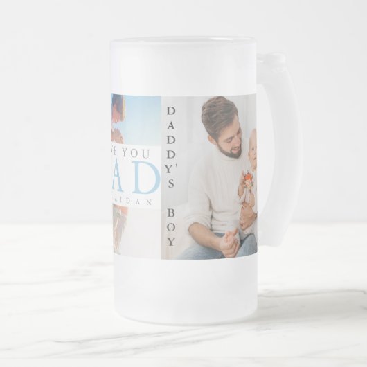 Papa's Boy - Foto Collage Matglas Bierpul (Voorkant rechts)