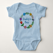 Papa's Boy in Floral Lijst Bodysuit (Voorkant)