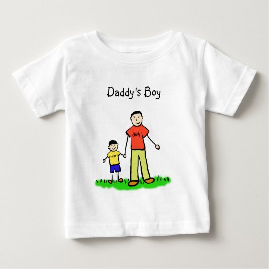 Papa's Boy Personalized Family Characters Shirt (Voorkant)