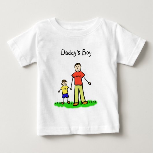 Papa's Boy Personalized Family Characters Shirt (Voorkant)