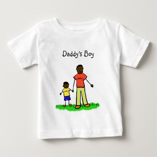 Papa's Boy Personalized Family Characters Shirt (Voorkant)