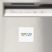 Papa's Boy, Pride Rainbow Hearts, grappige Cool LG Magneet (Insitu (Vaatwasser))