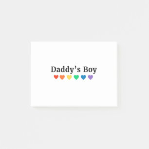 Papa's Boy, Pride Rainbow Hearts, grappige Cool LG Post-it® Notes
