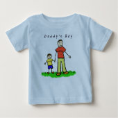 Papa's Boy T-Shirt (Brunette Drawing Beide kanten) (Voorkant)