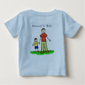 Papa's Boy T-Shirt (Brunette Drawing Beide kanten) (Achterkant)
