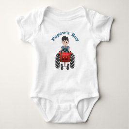Papas Boy Tractor Romper
