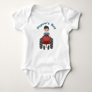 Papas Boy Tractor Romper