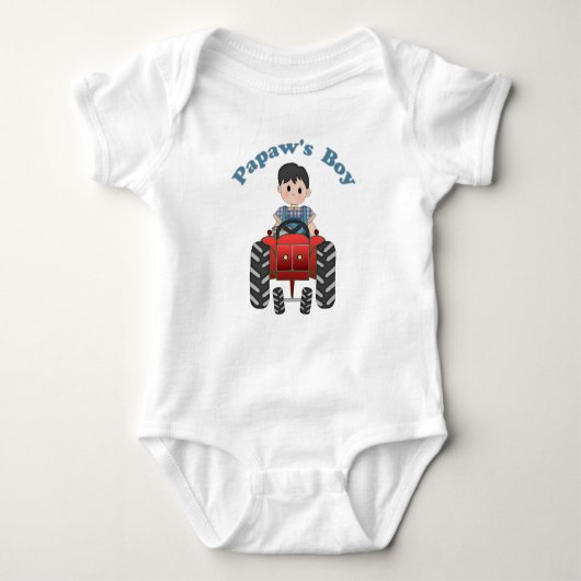 Papas Boy Tractor Romper (Voorkant)