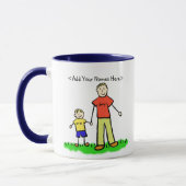 Papa's Boy (Vader en Zoon Familie) Aangepaste Mok (Links)