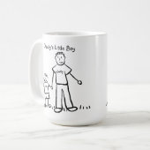 Papa's Boy (Vader en Zoon Familie) Aangepaste Mok (Voorkant links)