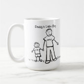 Papa's Boy (Vader en Zoon Familie) Aangepaste Mok (Links)