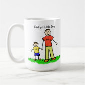Papa's Boy (Vader en Zoon Familie) Aangepaste Mok (Links)