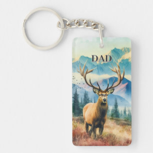 Papa's Buck Deer met Antlers Sleutelhanger