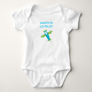 Papa's Co Pilot Baby Jersey Bodysuit