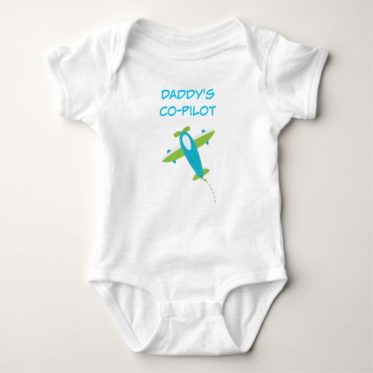 Papa's Co Pilot Baby Jersey Bodysuit (Voorkant)