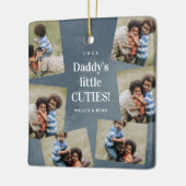 Papa's Cuties Fotocollage Kerstvakantie Keramisch Ornament (Links)