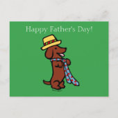 Papa's Dachshund Cartoon Briefkaart (Voorkant)