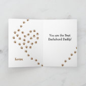 Papa's Dachshund Cartoon Plaid Kaart (Binnen)