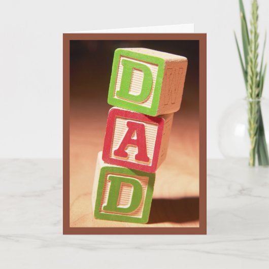 Papa's Day Blocks Kaart (Voorkant)