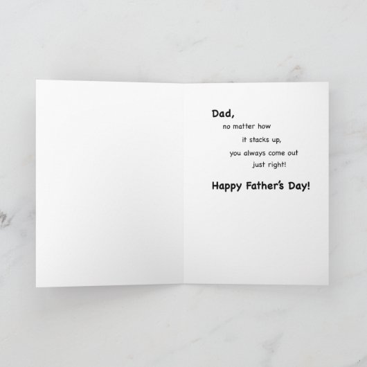 Papa's Day Blocks Kaart (Binnen)