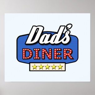 Papa's diner - grappige Thuiskaak Poster