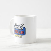Papa's Diner Logo - een cadeau voor papa Koffiemok (Voorkant links)