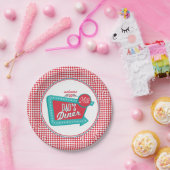 Papa's Diner Paper Borden - Retro Vaderdag Papieren Bordje (Feest)