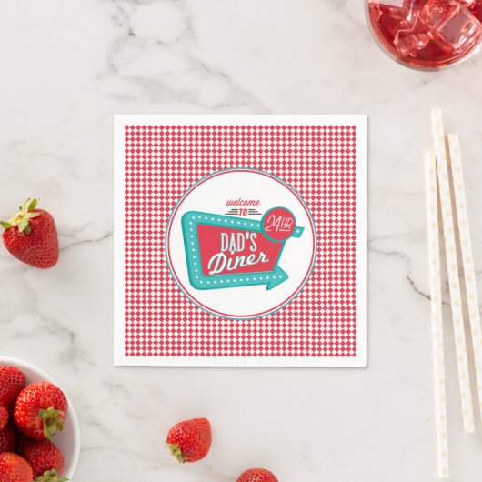 Papa's Diner Servetten - Retro Vaderdag (Insitu)