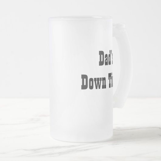 Papa's Down Time Personalize Frosted Mok Gift (Voorkant rechts)