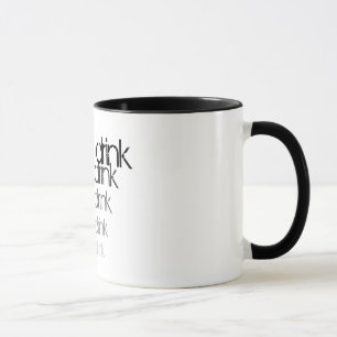 Papa's Drink - grijze tinten - zwarte ringer Mok
