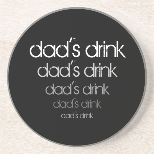 Papa's Drink Onderzetter - grijze tinten - (Voorkant)