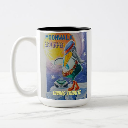 Papa's eerbetoon aan de koning mok (Links)