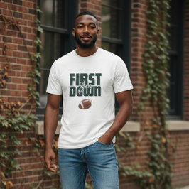 Papa's Eerste Jaar Down Voetbal Grafische T-Shirt