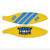 Papa's eerste Vaderdag geel blauw Basketbal (Panelen)