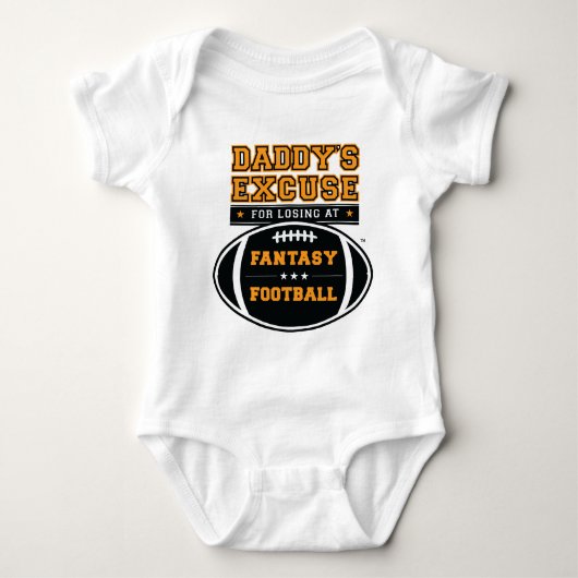 Papa's excuus voor verlies bij Fantasy Football Romper (Voorkant)