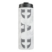 Papa's: Familie, liefde, herinneringen grijs Thermosbeker (Voorkant)