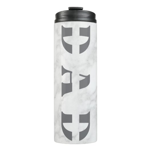 Papa's: Familie, liefde, herinneringen grijs Thermosbeker (Voorkant)