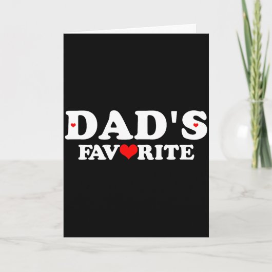 Papa's Favoriet Met Rode Hart Kaart (Voorkant)